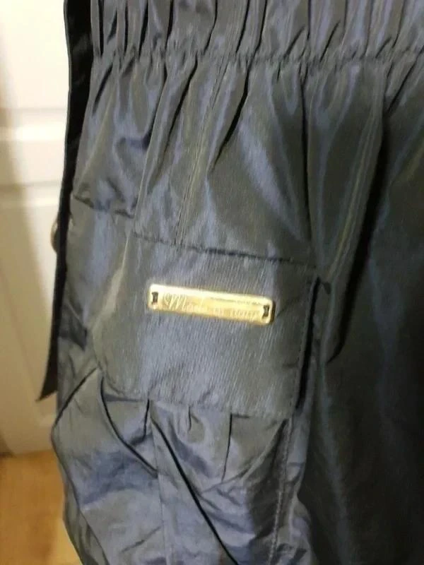 Trench / Night blue fitted raincoat Made in Italy – Size S / M – photo 7